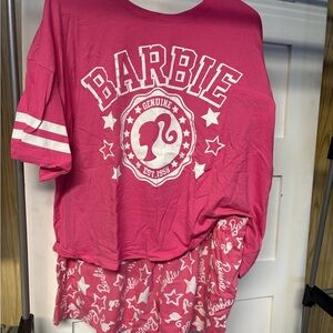 Barbie Pink Logo Tee and Shorts Set
